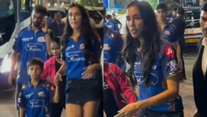 Hardik Pandya’s Girlfriend Mahieka Sharma Shields Son Agastya From Paparazzi at Wankhede