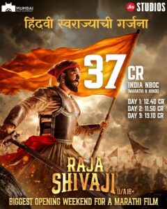Raja Shivaji Creates History with ₹37 Crore Opening Weekend, Becomes Biggest Marathi Opener